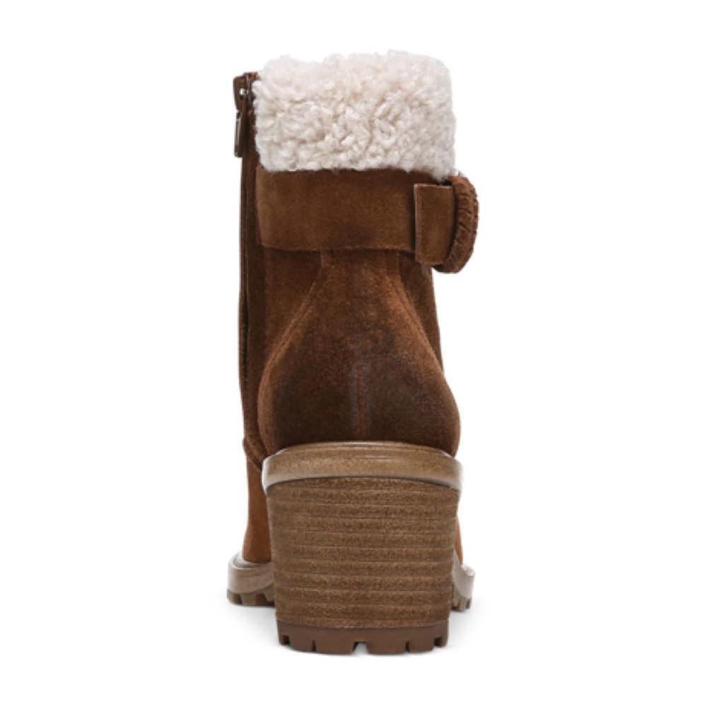 New ZODIAC Gemma Fur Womens Suede Ankle Combat Lace-Up Boots Size 7.5 - Picture 3 of 10